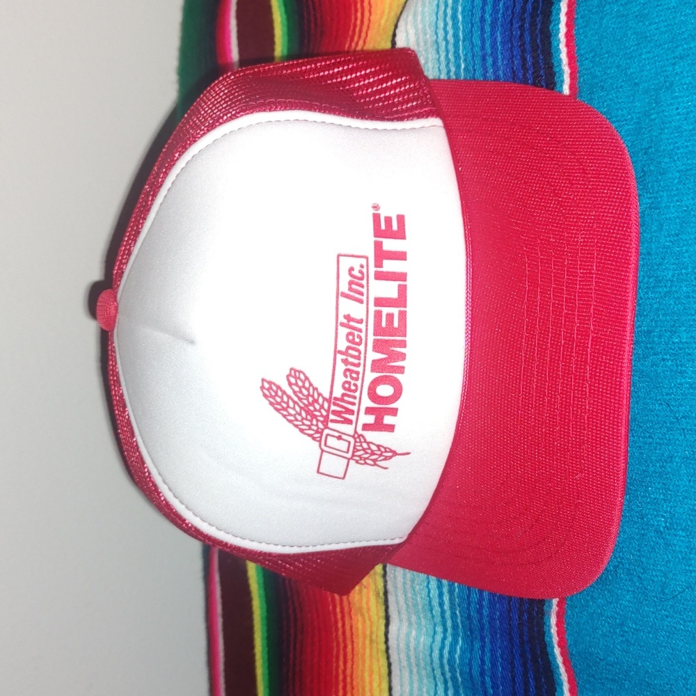 Vtg Homelite Power Equipment Wheatbelt Inc. Foam Trucker Mesh Snapback Cap Hat